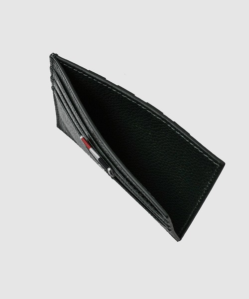 THOM BROWNE（トムブラウン）の「SINGLE CARD HOLDER W/ NOTE COMPARTMENT u0026 4 BAR IN PEBBLE GRAIN LEATHER（カードケース・メンズ・ダークグリーン・ONE SIZE）」の3枚目の写真