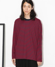nano・universe - ボーダーTシャツ　赤　長袖　バスクシャツ NANO universe｜ナノユニバースのTシャツ/カットソー（ボーダー