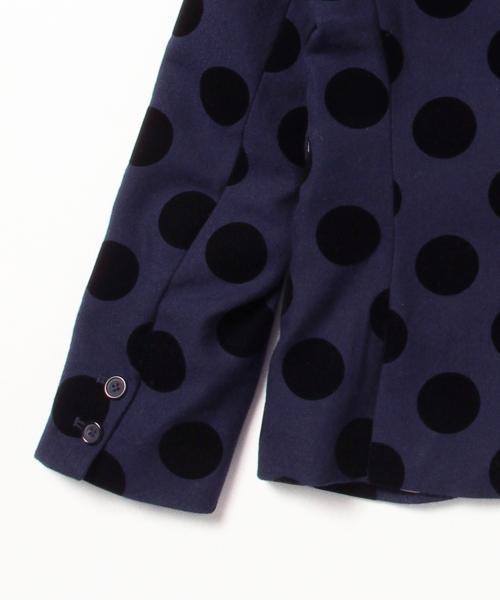 BEAMS BOY(ビームスボーイ)の「BEAMS BOY / フロッキープリント DOT 3ボタン ジャケット(テーラードジャケット・レディース・ブラック/ネイビー・ONE SIZE)」の13枚目の写真