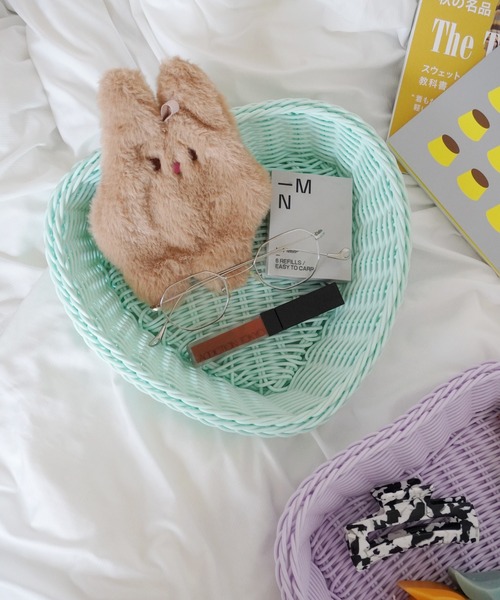 Port(ポート)の「パステルカラー ハート バケット / 収納 トレイ カゴ #_(収納グッズ・レディース・ピンク/グリーン/パープル・FREE)」の4枚目の写真