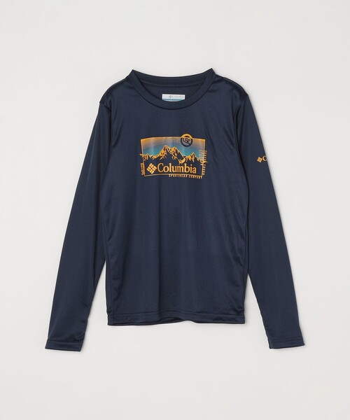 Columbia(コロンビア)の「Columbia: 〈UVカット〉・〈吸水速乾〉オールシーズン ファンクション 長袖Tシャツ◇(Tシャツ/カットソー・キッズ・グレー/ネイビー・S(110-120㎝)/M(125-135㎝)/L(140-150㎝))」の2枚目の写真