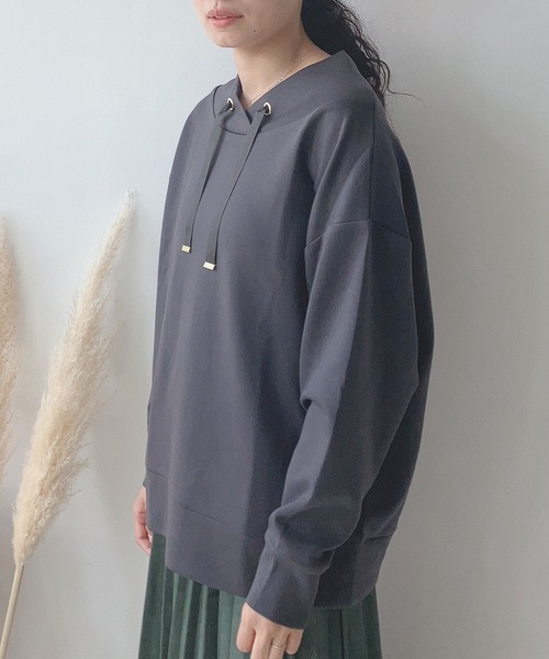 AS KNOW AS plus(アズノゥアズプラス)の「☆ダンボール ドルマンスリーブプルオーバー(スウェット・レディース・モカ/アイボリー/チャコールグレー/ブルーグレー/ラベンダー/ベージュ/グレイッシュベージュ/グリーン・FREE)」の1枚目の写真