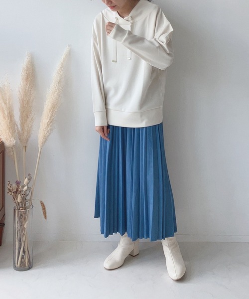 AS KNOW AS plus(アズノゥアズプラス)の「☆ダンボール ドルマンスリーブプルオーバー(スウェット・レディース・モカ/アイボリー/チャコールグレー/ブルーグレー/ラベンダー/ベージュ/グレイッシュベージュ/グリーン・FREE)」の16枚目の写真