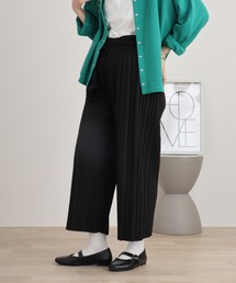 A.N.L ファーポンポンプリーツパンツ