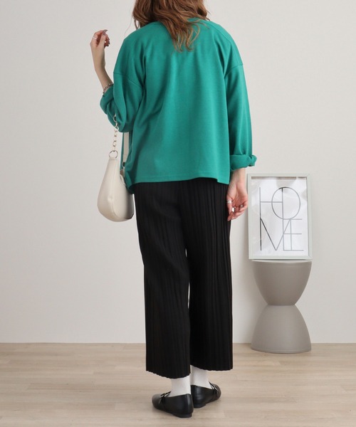 A.N.L(エーエヌエル レーベル)の「A.N.L ファーポンポンプリーツパンツ(その他パンツ・レディース・モカ/マスタード/ブラック/チャコールグレー/ブルー/グリーン/ブラウン/テラコッタ/カーキ・38)」の14枚目の写真