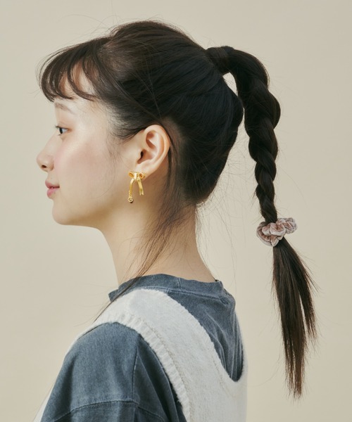 GIUNON(ジウノン)の「velour chouchou(2color set) / ベロアシュシュ(2カラーセット)(シュシュ・レディース・ブラック/レッド/ミント・FREE)」の20枚目の写真