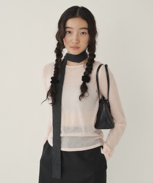 GIUNON(ジウノン)の「velour chouchou(2color set) / ベロアシュシュ(2カラーセット)(シュシュ・レディース・ブラック/レッド/ミント・FREE)」の5枚目の写真