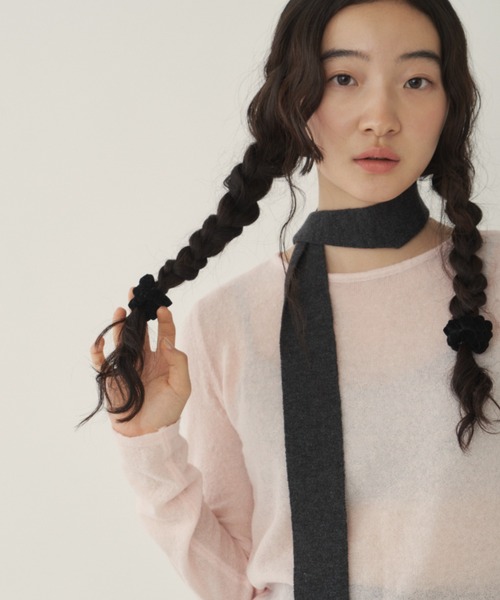 GIUNON(ジウノン)の「velour chouchou(2color set) / ベロアシュシュ(2カラーセット)(シュシュ・レディース・ブラック/レッド/ミント・FREE)」の8枚目の写真