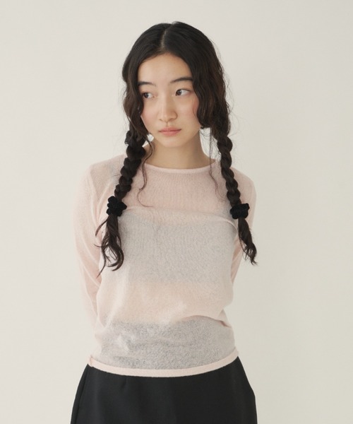 GIUNON(ジウノン)の「velour chouchou(2color set) / ベロアシュシュ(2カラーセット)(シュシュ・レディース・ブラック/レッド/ミント・FREE)」の11枚目の写真