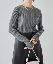 COLLAGE GALLARDAGALANTE | ランダムリブニット(ニット/セーター)