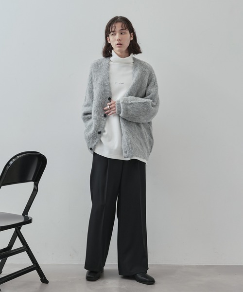 JUNRED（ジュンレッド）の「ライトスルースーパーフレアワイドパンツ（スラックス・メンズ・ブラック/チャコールグレー・S/M/L）」の8枚目の写真