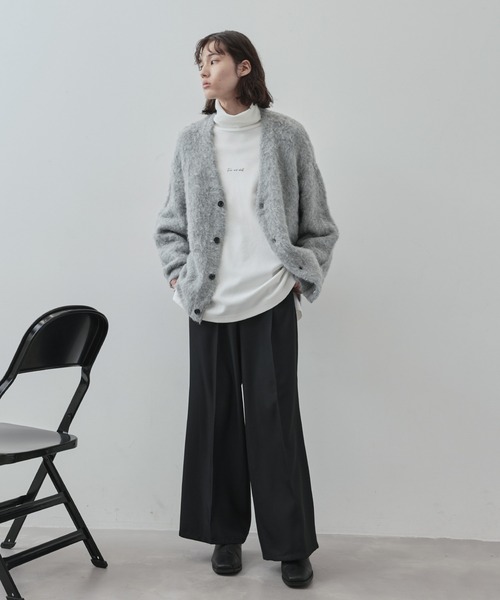 JUNRED（ジュンレッド）の「ライトスルースーパーフレアワイドパンツ（スラックス・メンズ・ブラック/チャコールグレー・S/M/L）」の19枚目の写真