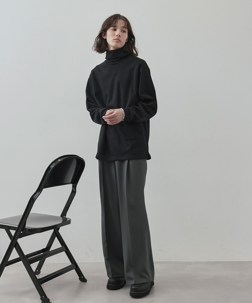 JUNRED（ジュンレッド）の「ライトスルースーパーフレアワイドパンツ（スラックス・メンズ・ブラック/チャコールグレー・S/M/L）」の17枚目の写真