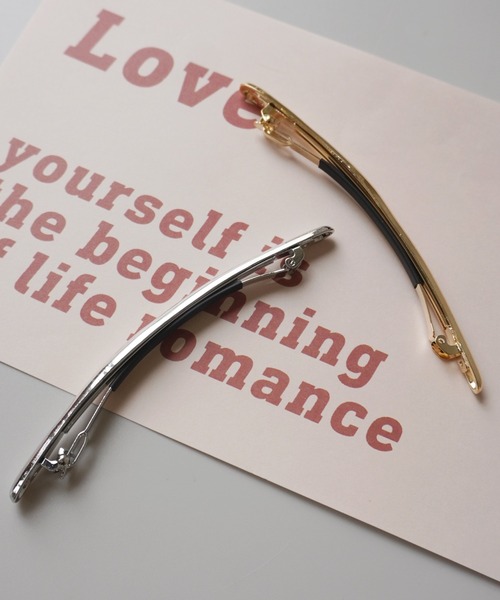 セール】【 滑り止め付き 】 ニュアンス ヘアクリップ_（バレッタ/ヘア