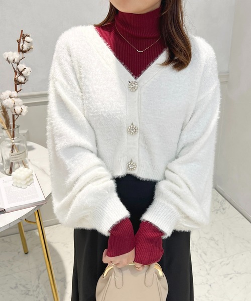 apres jour（アプレジュール）の「ハイネックリブニット【ZOZOTOW限定アイテム】（ニット/セーター・レディース・ブラック/カーキ/オフホワイト/グレー系その他/レッド/ライトピンク・X-LARGE/フリー）」の6枚目の写真