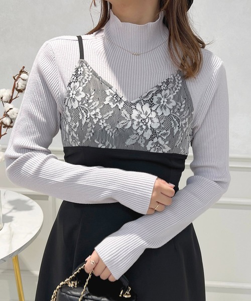 apres jour（アプレジュール）の「ハイネックリブニット【ZOZOTOW限定アイテム】（ニット/セーター・レディース・ブラック/カーキ/オフホワイト/グレー系その他/レッド/ライトピンク・X-LARGE/フリー）」の15枚目の写真