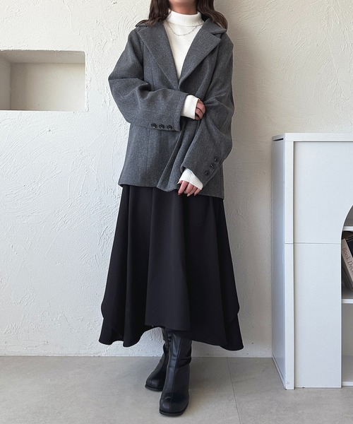 apres jour（アプレジュール）の「ハイネックリブニット【ZOZOTOW限定アイテム】（ニット/セーター・レディース・ブラック/カーキ/オフホワイト/グレー系その他/レッド/ライトピンク・X-LARGE/フリー）」の9枚目の写真