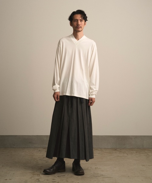 和ROBE（ワローブ）の「JUBAN LONG SLEEVE TEE（Tシャツ/カットソー・メンズ・ホワイト/ブラック/ダークネイビー/ダークグレー・3/2）」の20枚目の写真