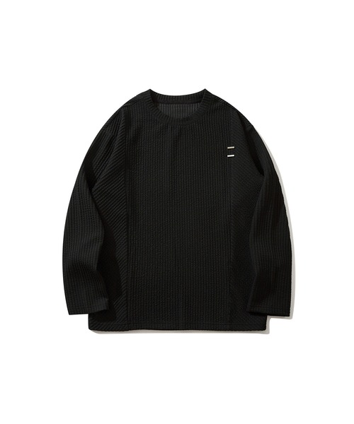aimoha（アイモハ）の「aimoha men ビッグシルエットカットソー（ニット/セーター・メンズ・ブラック/ネイビー/グリーン/ベージュ・LARGE/XXX-LARGE/XX-LARGE/MEDIUM/X-LARGE）」の2枚目の写真