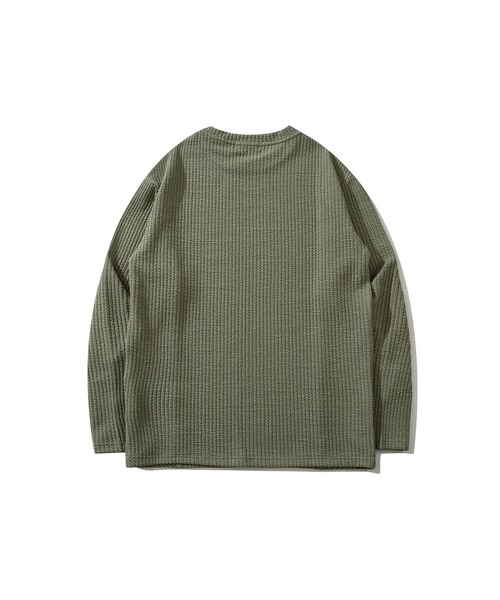 aimoha（アイモハ）の「aimoha men ビッグシルエットカットソー（ニット/セーター・メンズ・ブラック/ネイビー/グリーン/ベージュ・LARGE/XXX-LARGE/XX-LARGE/MEDIUM/X-LARGE）」の18枚目の写真