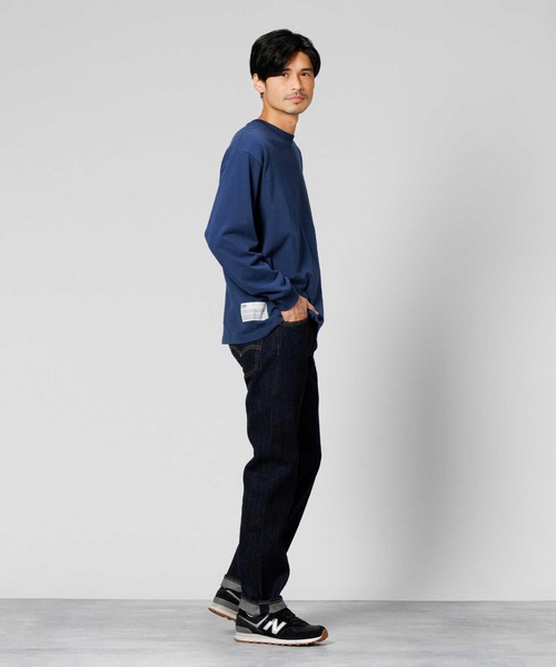 Right-on（ライトオン）の「SURFLOWER BRUSHE長袖Tシャツ（Tシャツ/カットソー・メンズ・ブラック/ホワイト/ネイビー・L/XL/M）」の16枚目の写真