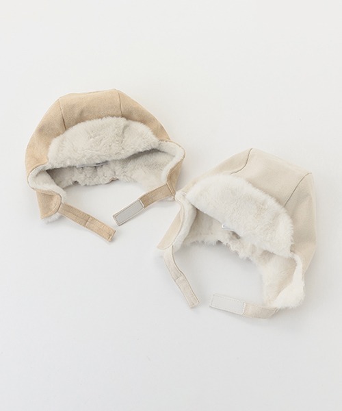 petit main（プティマイン）の「フライトキャップ（キャップ・キッズ・ベージュ/アイボリー・50cm/52cm/54cm）」の3枚目の写真