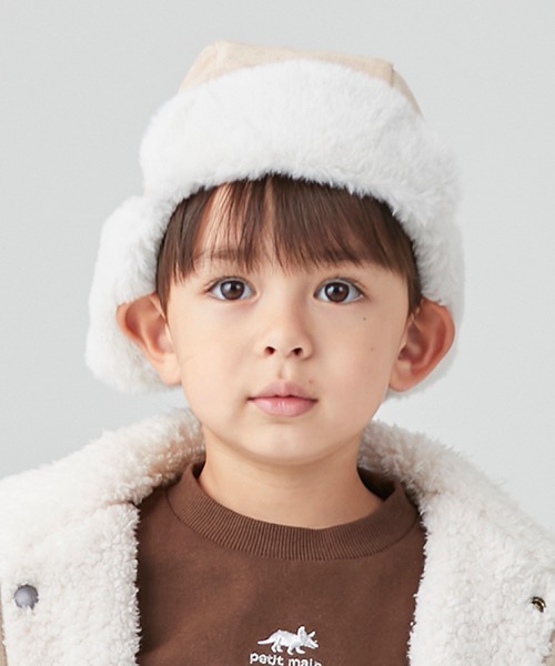 petit main（プティマイン）の「フライトキャップ（キャップ・キッズ・ベージュ/アイボリー・50cm/52cm/54cm）」の17枚目の写真