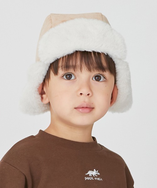 petit main（プティマイン）の「フライトキャップ（キャップ・キッズ・ベージュ/アイボリー・50cm/52cm/54cm）」の14枚目の写真