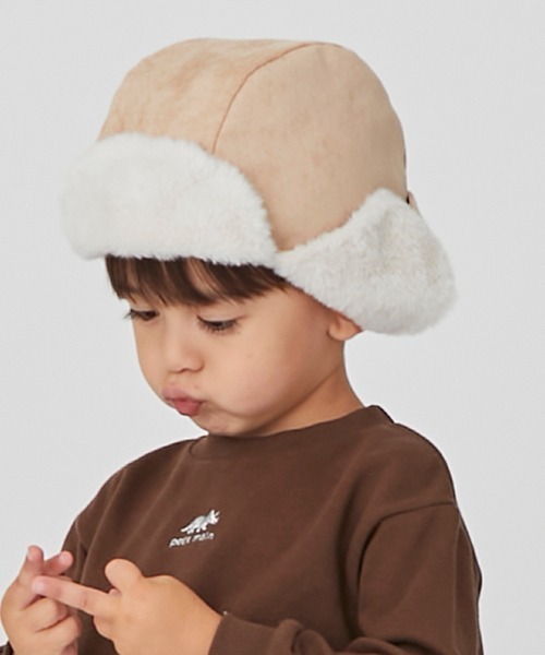 petit main（プティマイン）の「フライトキャップ（キャップ・キッズ・ベージュ/アイボリー・50cm/52cm/54cm）」の15枚目の写真