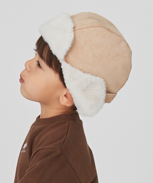 petit main（プティマイン）の「フライトキャップ（キャップ・キッズ・ベージュ/アイボリー・50cm/52cm/54cm）」の16枚目の写真