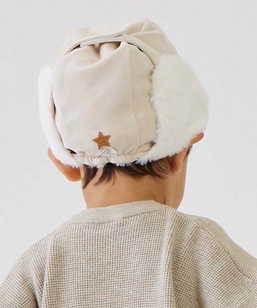 petit main（プティマイン）の「フライトキャップ（キャップ・キッズ・ベージュ/アイボリー・50cm/52cm/54cm）」の12枚目の写真