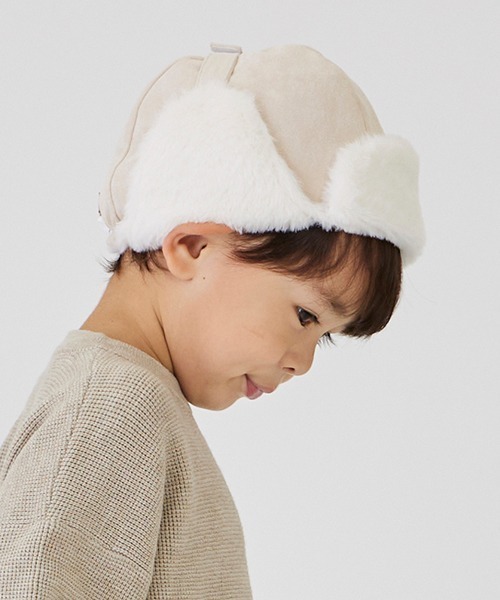 petit main（プティマイン）の「フライトキャップ（キャップ・キッズ・ベージュ/アイボリー・50cm/52cm/54cm）」の11枚目の写真