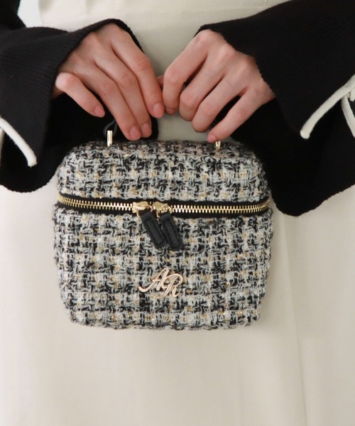 archives(アルシーヴ)の「ツイードバニティショルダー(ショルダーバッグ・レディース・グレー/ブラック・FREE)」の4枚目の写真