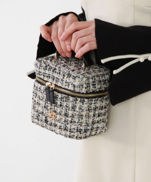 archives(アルシーヴ)の「ツイードバニティショルダー(ショルダーバッグ・レディース・グレー/ブラック・FREE)」の5枚目の写真