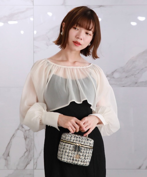 archives(アルシーヴ)の「ツイードバニティショルダー(ショルダーバッグ・レディース・グレー/ブラック・FREE)」の7枚目の写真