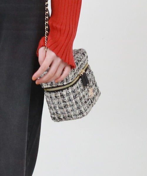 archives(アルシーヴ)の「ツイードバニティショルダー(ショルダーバッグ・レディース・グレー/ブラック・FREE)」の6枚目の写真