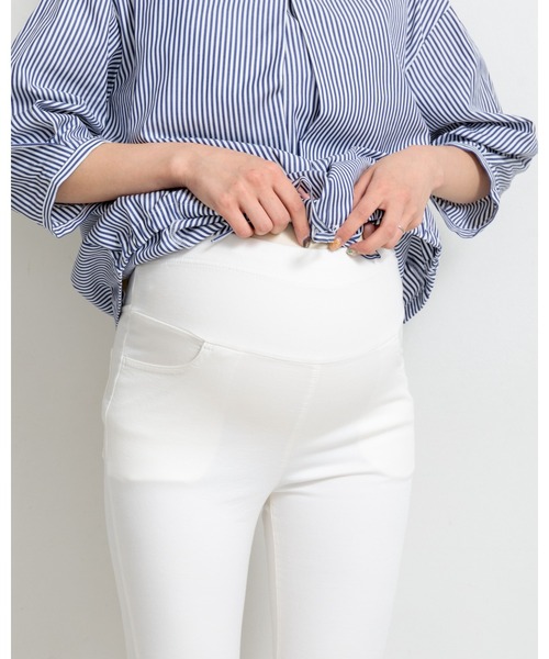 PATRIOT TAXI SELECT(パトリオットタクシーセレクト)の「【犬印】テフロン撥水防汚加工パンツ(マタニティウェア/グッズ・レディース・ブラック/ライトベージュ/オフホワイト・S/L/M)」の7枚目の写真