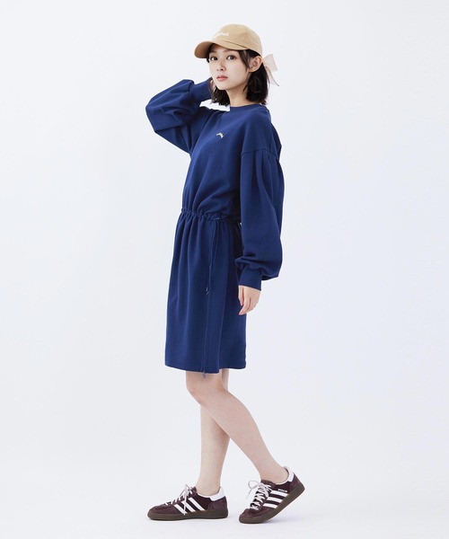 MILKFED.（ミルクフェド）の「WEST DRAWSTIRNG SWEAT DRESS（ワンピース・レディース・アッシュ/ライトグリーン/ネイビー・ONE SIZE）」の12枚目の写真
