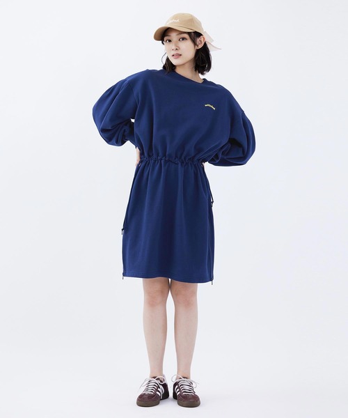MILKFED.（ミルクフェド）の「WEST DRAWSTIRNG SWEAT DRESS（ワンピース・レディース・アッシュ/ライトグリーン/ネイビー・ONE SIZE）」の14枚目の写真