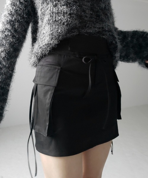 今週限りTAKE CARE 2way ミニスカート カーゴ 膝丈スカート