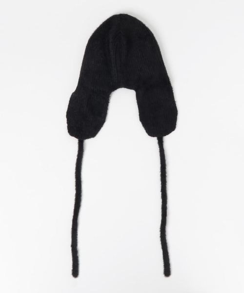 SMELLY（スメリー）の「シャギーニットフライトキャップ（ニットキャップ/ビーニー・レディース・アイボリー/ブラック・-）」の19枚目の写真