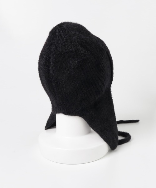 SMELLY（スメリー）の「シャギーニットフライトキャップ（ニットキャップ/ビーニー・レディース・アイボリー/ブラック・-）」の21枚目の写真