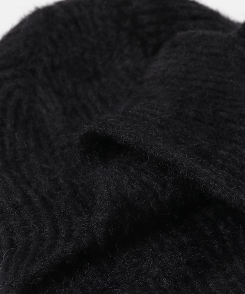 SMELLY（スメリー）の「シャギーニットフライトキャップ（ニットキャップ/ビーニー・レディース・アイボリー/ブラック・-）」の22枚目の写真