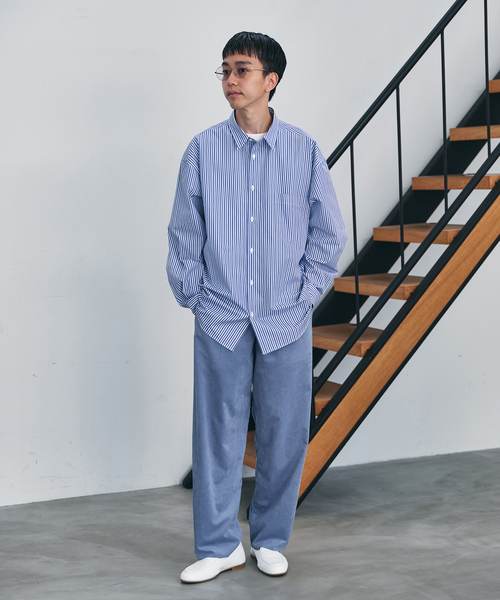 EDIFICE LA BOUCLE（エディフィスラブークル）の「【LA BOUCLE / ラブークル】ウルトラスエード ワイドパンツ（その他パンツ・メンズ・ブラウン系その他/サックスブルー/パープル・FREE）」の10枚目の写真