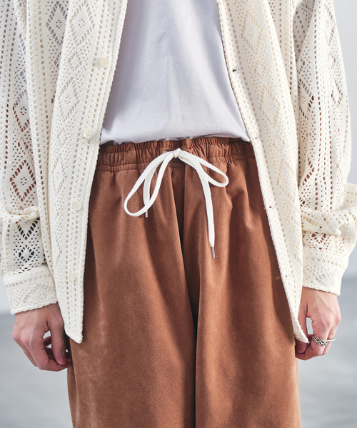 EDIFICE LA BOUCLE（エディフィスラブークル）の「【LA BOUCLE / ラブークル】ウルトラスエード ワイドパンツ（その他パンツ・メンズ・ブラウン系その他/サックスブルー/パープル・FREE）」の17枚目の写真