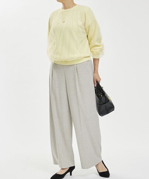 abahouse mavie（アバハウスマヴィ）の「チュールニットプルオーバー（ニット/セーター・レディース・ホワイト/レモンイエロー/ブラック・フリー）」の13枚目の写真