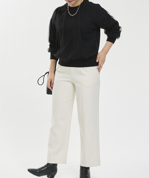 abahouse mavie（アバハウスマヴィ）の「チュールニットプルオーバー（ニット/セーター・レディース・ホワイト/レモンイエロー/ブラック・フリー）」の17枚目の写真