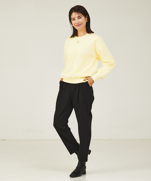 abahouse mavie（アバハウスマヴィ）の「チュールニットプルオーバー（ニット/セーター・レディース・ホワイト/レモンイエロー/ブラック・フリー）」の19枚目の写真