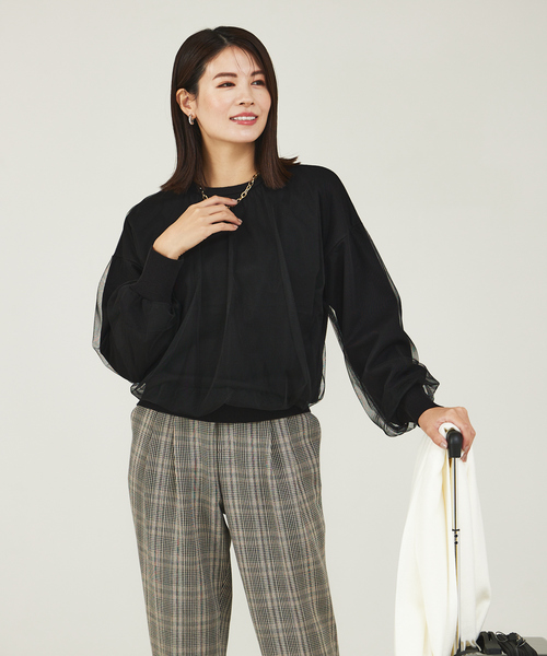 abahouse mavie（アバハウスマヴィ）の「チュールニットプルオーバー（ニット/セーター・レディース・ホワイト/レモンイエロー/ブラック・フリー）」の22枚目の写真