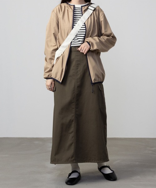 NAVY（ネイビー）の「NAVY 撥水 軽量 パーカー（その他アウター・レディース・ライトグリーン/ベージュ/ネイビー/グレー・L/M/XL/S）」の9枚目の写真